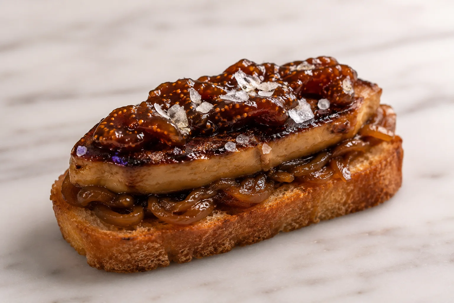 Bocado de tosta de foie